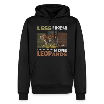 Prédateur Animaux Gros Chat Danger - Sweat à capuche Premium bio Homme - noir - Devant - Nico (187cm)