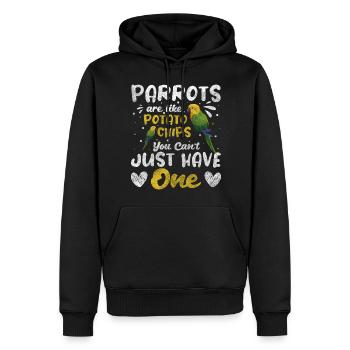 Vogel Macaw - Männer Premium Bio Hoodie - Schwarz - Vorne - Nico (187cm)