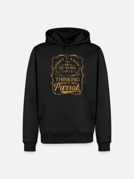 Vogel Feder Süß Tropenwald - Männer Premium Bio Hoodie - Schwarz