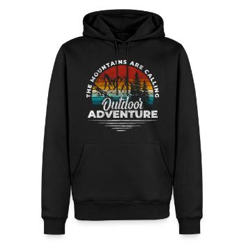 Kletterer Naturmensch Alpen - Männer Premium Bio Hoodie - Schwarz - Vorne - Nico (187cm)