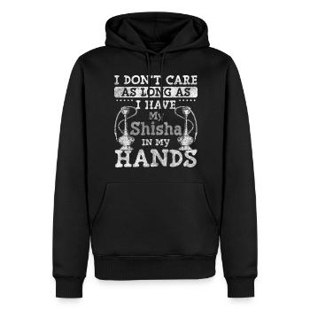 Wasserpfeife Genuss Qualm - Männer Premium Bio Hoodie - Schwarz - Vorne - Nico (187cm)