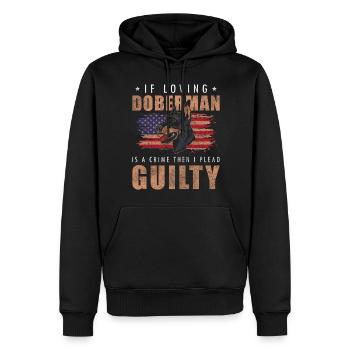 Dobermann Hundebesitzer Diensthund Hundeschule - Männer Premium Bio Hoodie - Schwarz - Vorne - Nico (187cm)