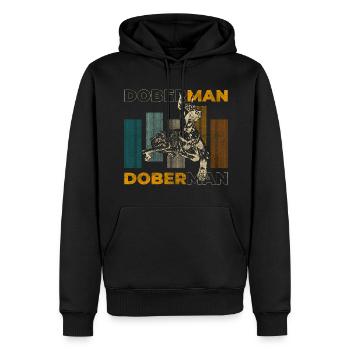 Kampfhund Haustier - Männer Premium Bio Hoodie - Schwarz - Vorne - Nico (187cm)