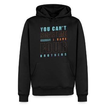 Familie Brüderchen Aufpassen Eltern - Männer Premium Bio Hoodie - Schwarz - Vorne - Nico (187cm)