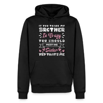 Frères et sœurs, amour, progéniture : s’occuper des enfants - Sweat à capuche Premium bio Homme - noir - Devant - Nico (187cm)