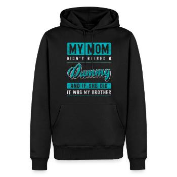 Geschwister Bruder Unzertrennlich Ironie - Männer Premium Bio Hoodie - Schwarz - Vorne - Nico (187cm)