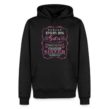 Geschwisterliebe Schwesterchen Team Erziehung - Männer Premium Bio Hoodie - Schwarz - Vorne - Nico (187cm)