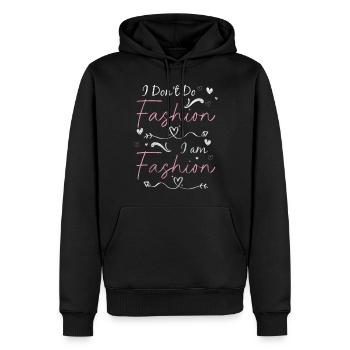 Mode Trendsetter Modenschau - Männer Premium Bio Hoodie - Schwarz - Vorne - Nico (187cm)