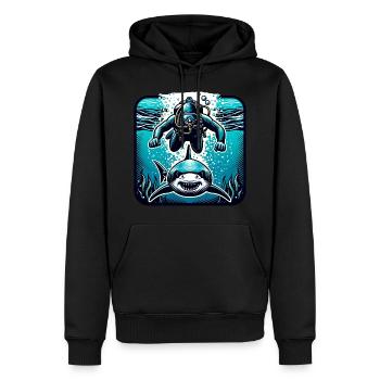 Tauchen Taucher - Männer Premium Bio Hoodie - Schwarz - Vorne - Nico (187cm)