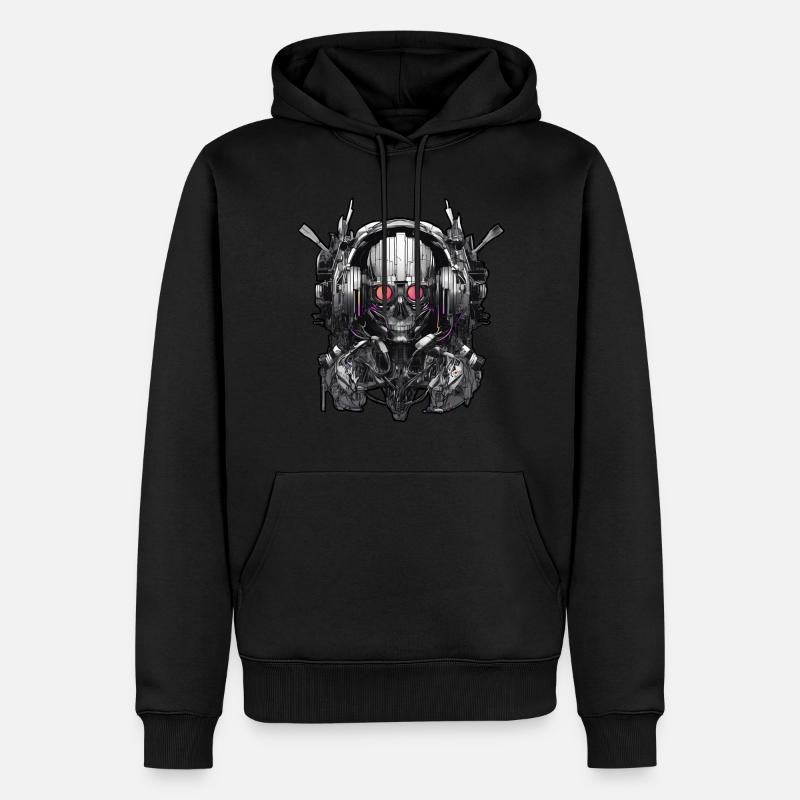 Techno Dance Music Future Space - Sweat à capuche Premium bio Homme - noir