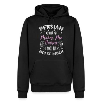 Katze Katzenhaare - Männer Premium Bio Hoodie - Schwarz - Vorne - Nico (187cm)