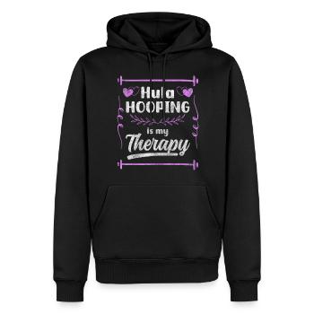 Hullern Fitness Fit Frau - Männer Premium Bio Hoodie - Schwarz - Vorne - Nico (187cm)