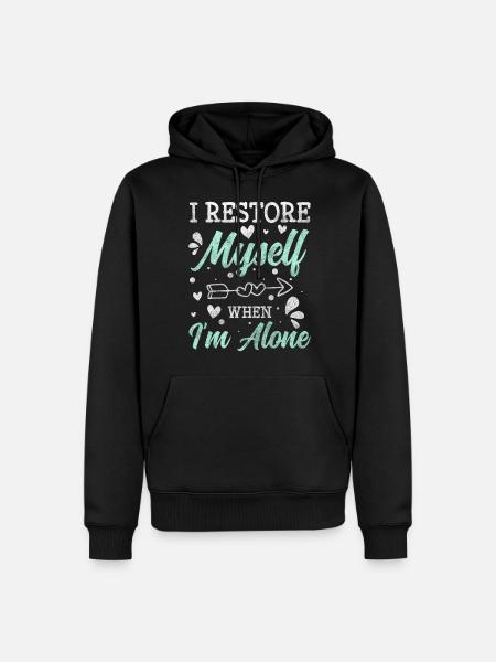 Introvert Geek Humor Single - Men’s Premium Organic Hoodie - black