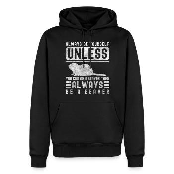 Conservation des arbres à rongeurs Canada - Sweat à capuche Premium bio Homme - noir - Devant - Nico (187cm)