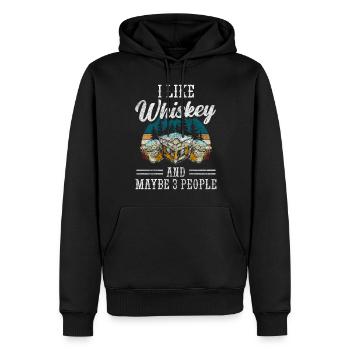 Glaçons Rum Lifestyle - Sweat à capuche Premium bio Homme - noir - Devant - Nico (187cm)