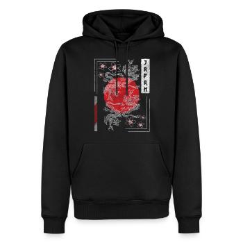 Asien Zeichnungen Reise Nerd - Männer Premium Bio Hoodie - Schwarz - Vorne - Nico (187cm)