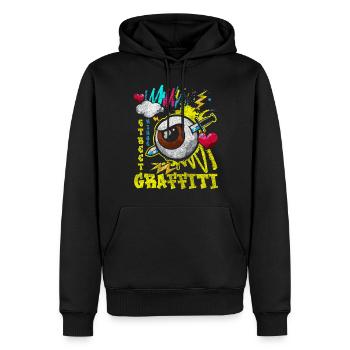 Graffiti Painting Fashion Unique - Men’s Premium Organic Hoodie - black - Front - Nico (187cm)