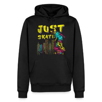 Graffiti Wall Design Écriture manuscrite - Sweat à capuche Premium bio Homme - noir - Devant - Nico (187cm)