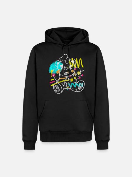 Sprayer Street Life Auffällig - Männer Premium Bio Hoodie - Schwarz