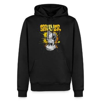 Pulvérisateur Wall Street Art Design - Sweat à capuche Premium bio Homme - noir - Devant - Nico (187cm)