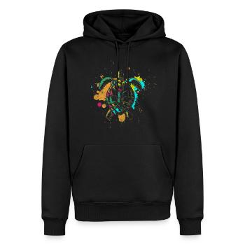 Schildkröte Haustier Tiere Artenvielfalt - Männer Premium Bio Hoodie - Schwarz - Vorne - Nico (187cm)