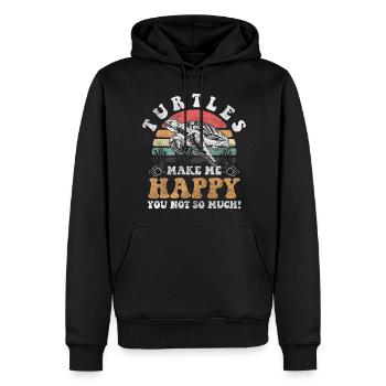 Turtle Sea Creatures Environmentalist - Men’s Premium Organic Hoodie - black - Front - Nico (187cm)