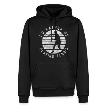 Tennisball Sportart Gewinner - Männer Premium Bio Hoodie - Schwarz - Vorne - Nico (187cm)