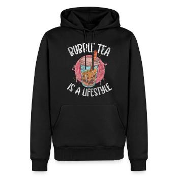 Boba Tea Boules de thé Rafraîchissement - Sweat à capuche Premium bio Homme - noir - Devant - Nico (187cm)