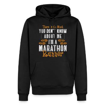 Entraînement Marathon Sprinter - Sweat à capuche Premium bio Homme - noir - Devant - Nico (187cm)
