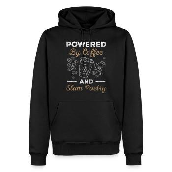 Poetry Slam Hipster Novelle - Männer Premium Bio Hoodie - Schwarz - Vorne - Nico (187cm)
