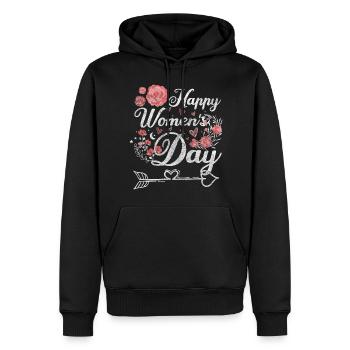 Women's Day Celebrating Strength Future - Men’s Premium Organic Hoodie - black - Front - Nico (187cm)