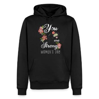 Women's Day Women's Power Feminine Society - Men’s Premium Organic Hoodie - black - Front - Nico (187cm)