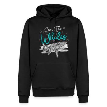 Wal Meeresbewohner See - Männer Premium Bio Hoodie - Schwarz - Vorne - Nico (187cm)