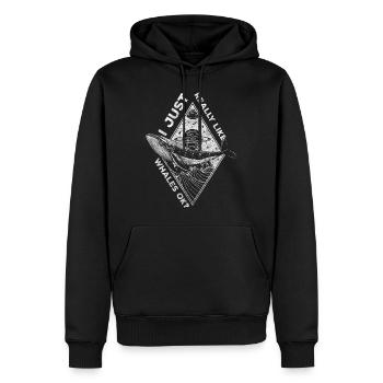 Wale Ozean Natur Tauchen - Männer Premium Bio Hoodie - Schwarz - Vorne - Nico (187cm)