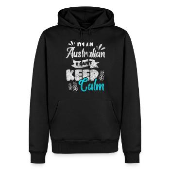 Vacances en Australie L’Australien prêt pour les vacances - Sweat à capuche Premium bio Homme - noir - Devant - Nico (187cm)