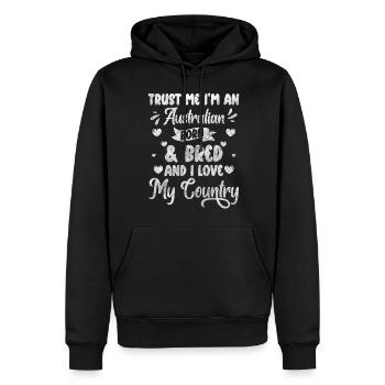 Destination de vacances Down Under Tour - Sweat à capuche Premium bio Homme - noir - Devant - Nico (187cm)