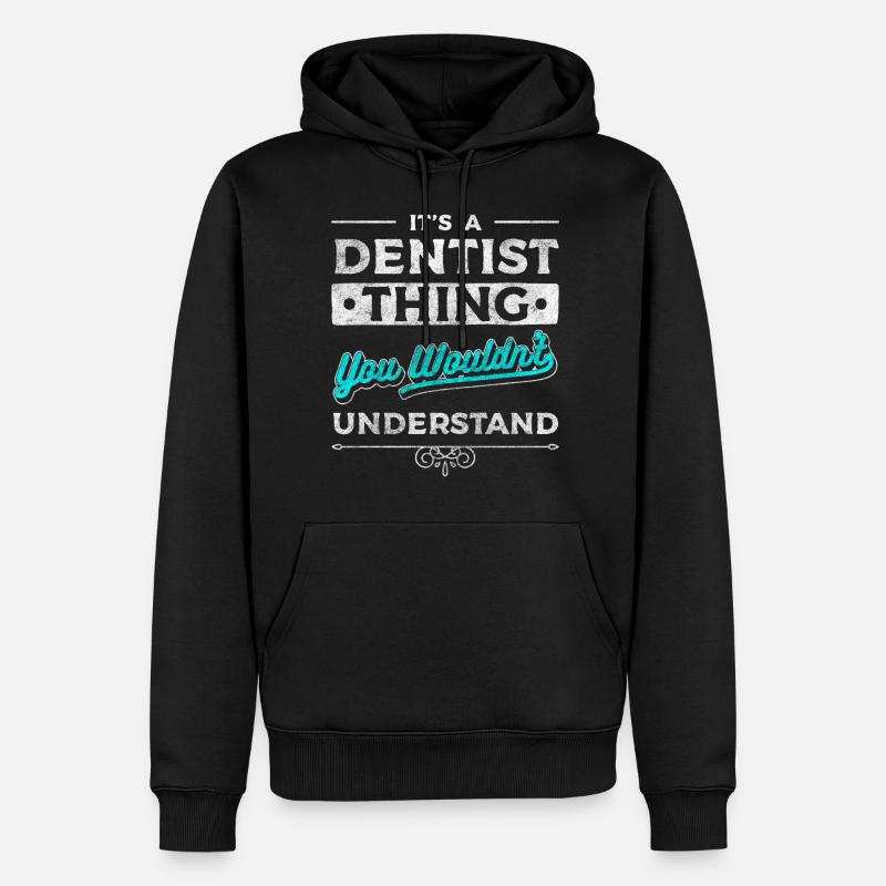 Dentiste Profession Appareils Mâchoire - Sweat à capuche Premium bio Homme - noir