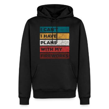 Technologie Partie Sécurité - Sweat à capuche Premium bio Homme - noir - Devant - Nico (187cm)