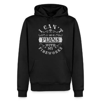 Pyrotechnie Popping Pyroshow Spectacle événementiel - Sweat à capuche Premium bio Homme - noir - Devant - Nico (187cm)