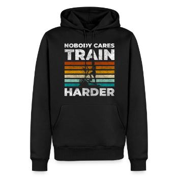 Training Ausdauer Kraft Coach - Männer Premium Bio Hoodie - Schwarz - Vorne - Nico (187cm)