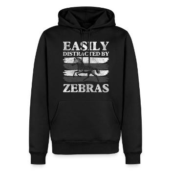 Zebra Afrika Artenschutz Prärie - Männer Premium Bio Hoodie - Schwarz - Vorne - Nico (187cm)