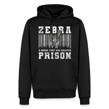 Zebra Tier Safari Wildlife - Männer Premium Bio Hoodie - Schwarz - Vorne - Nico (187cm)