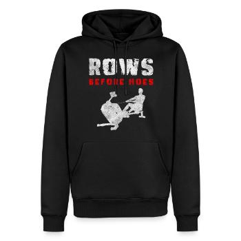 Remise en forme du corps du rameur - Sweat à capuche Premium bio Homme - noir - Devant - Nico (187cm)