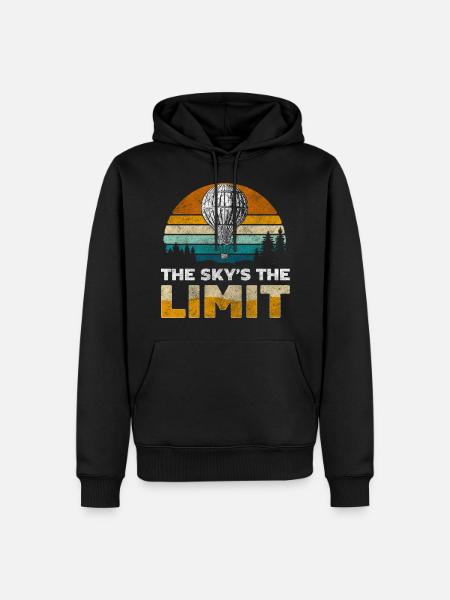 Balloonist Flame Clouds Hobby - Men’s Premium Organic Hoodie - black