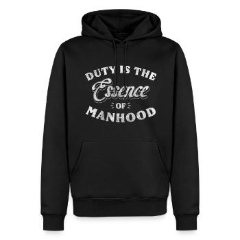 Men's Day celebrate honour - Men’s Premium Organic Hoodie - black - Front - Nico (187cm)