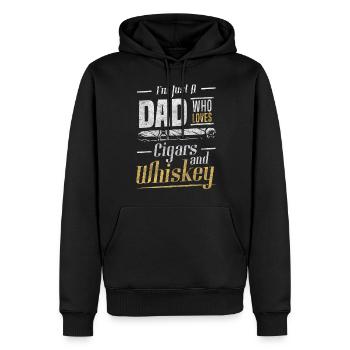 Fumeur de cigares Gentlemen Club - Sweat à capuche Premium bio Homme - noir - Devant - Nico (187cm)