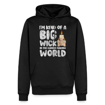 Bougie Décoration Romantique Passion - Sweat à capuche Premium bio Homme - noir - Devant - Nico (187cm)