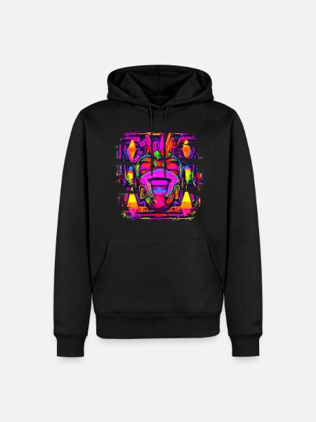 Neon Style UV House Party - Men’s Premium Organic Hoodie - black