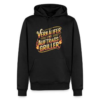 Verkäufer und Auftragsgriller Grillen BBQ - Männer Premium Bio Hoodie - Schwarz - Vorne - Nico (187cm)