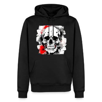 Heavy Metal Tattoo Biker Club - Männer Premium Bio Hoodie - Schwarz - Vorne - Nico (187cm)
